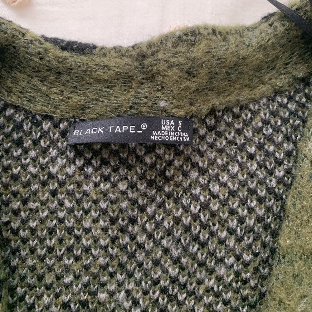 Black tape cardigan